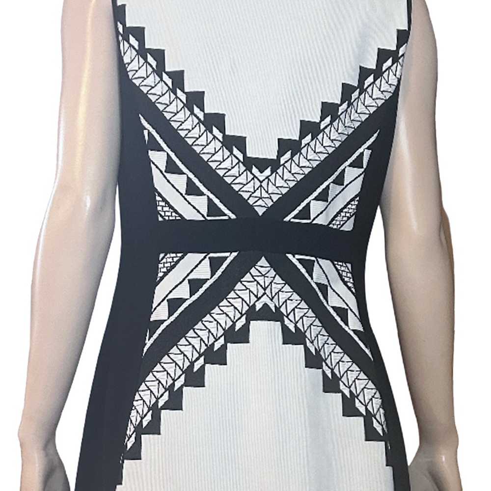 Joseph Ribkoff Dress Graphic Tribal Geometric Tank Sheath Made in Canada - Picture 10 of 16